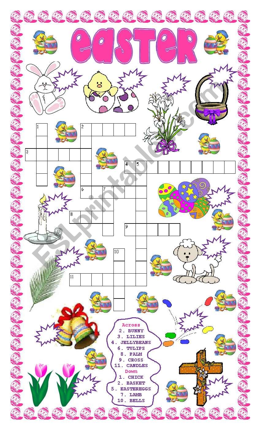 Easter puzzle & number the pictures