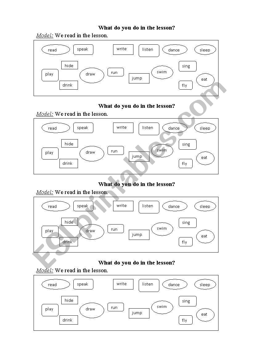 what do you do in the lesson? worksheet