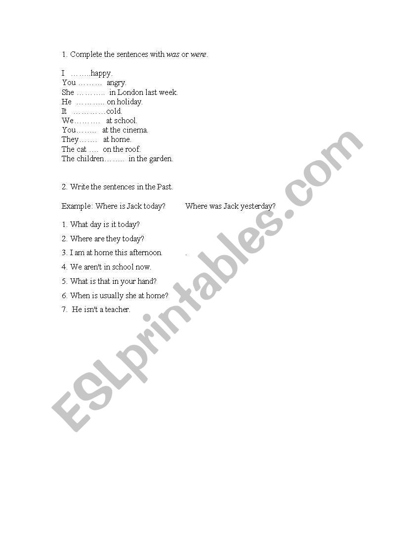 past tense exercises worksheet