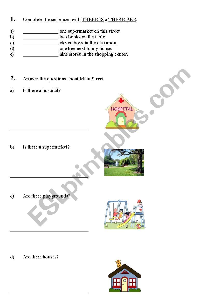There is There are worksheet