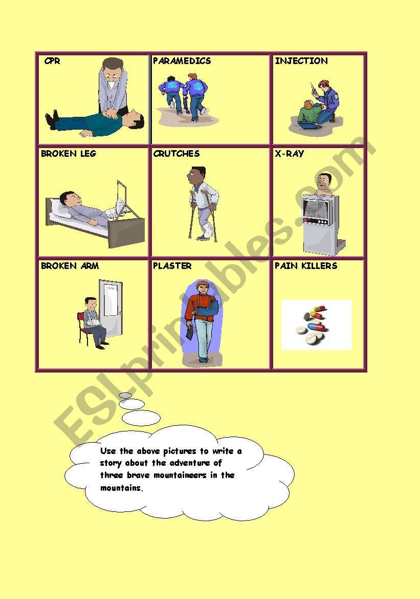 ACCIDENTS / FIRST AID worksheet