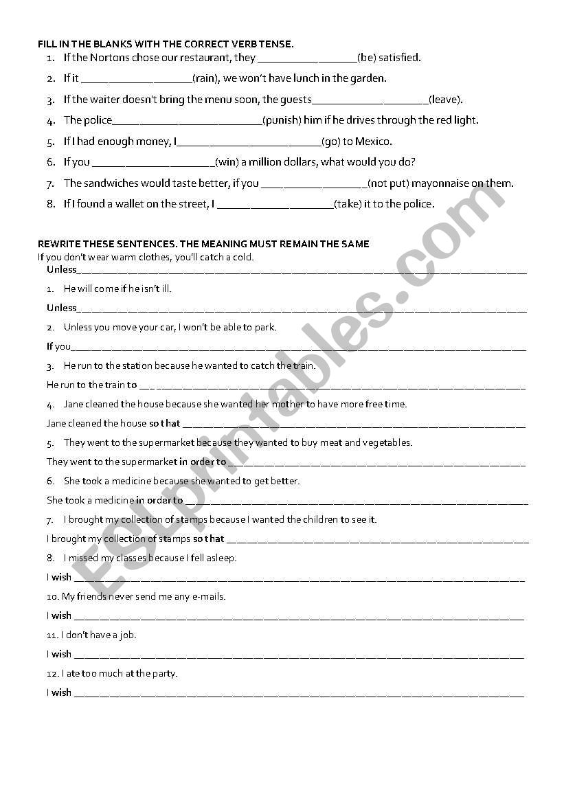 3 grammatical contents worksheet