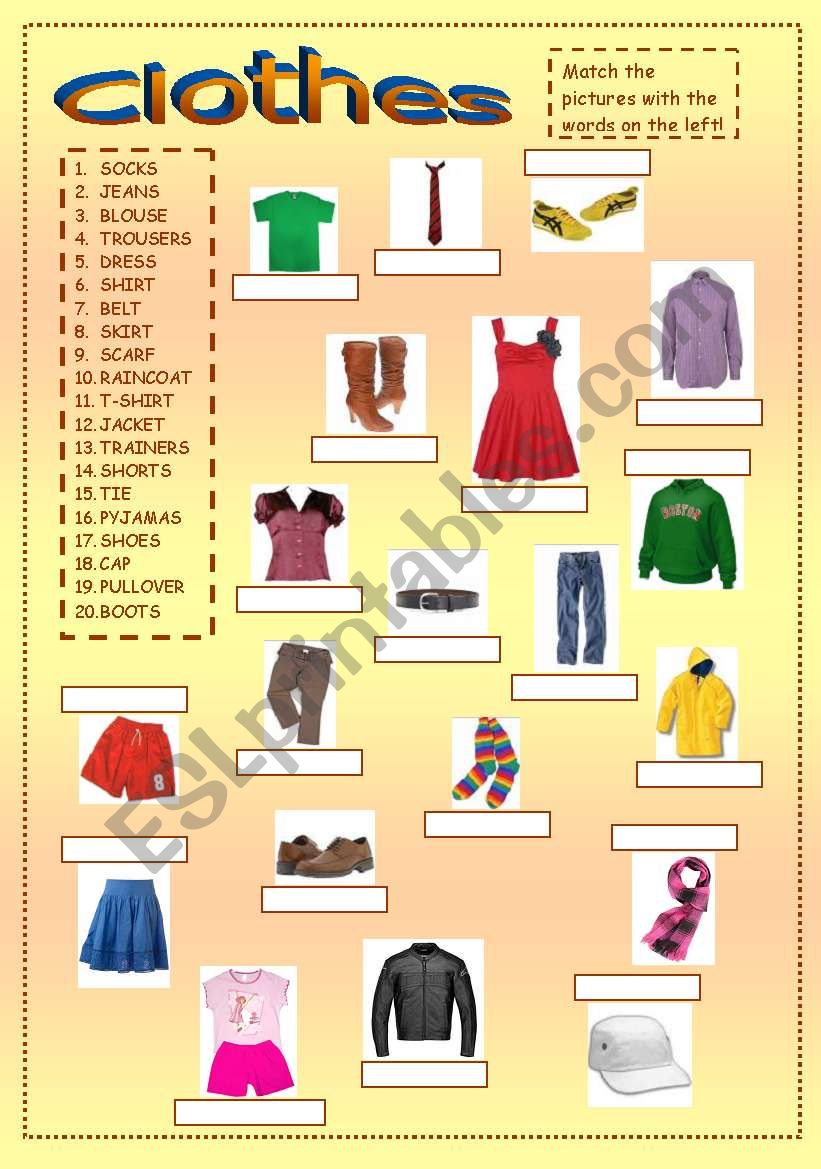 Exercise of clothes discount