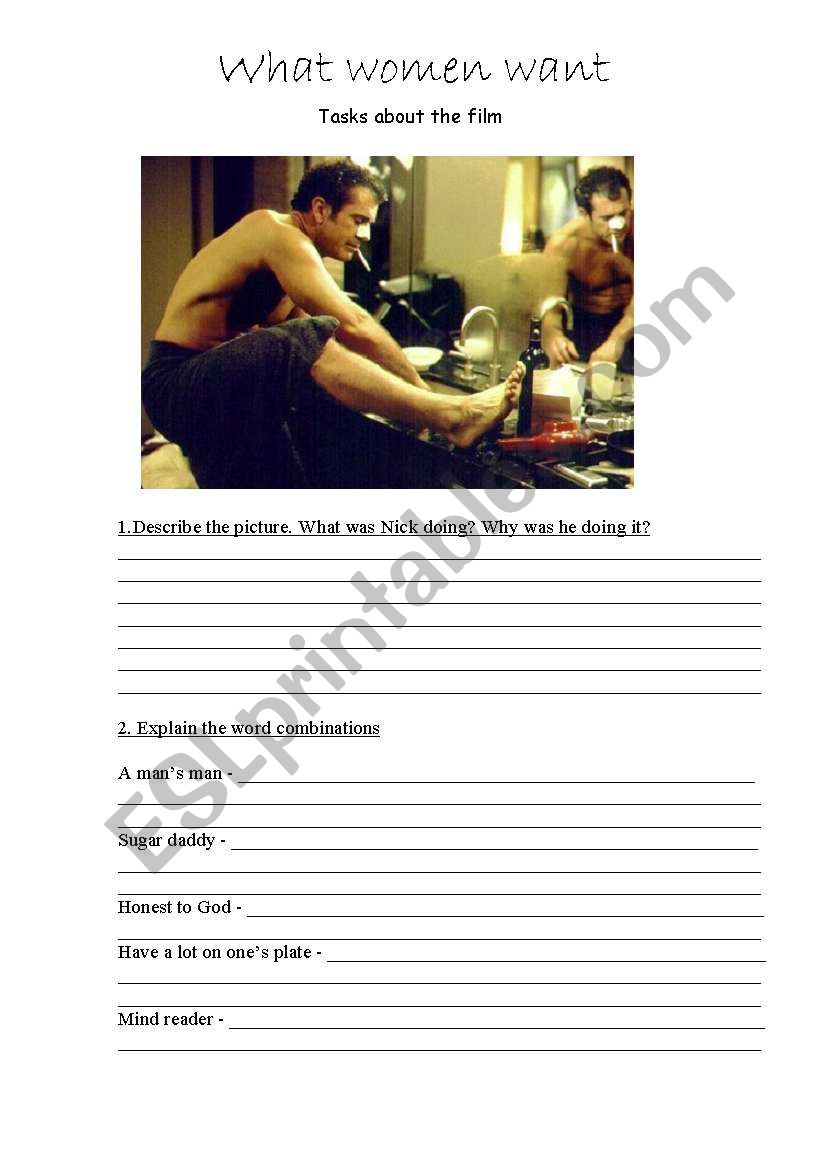 Film What women want worksheet