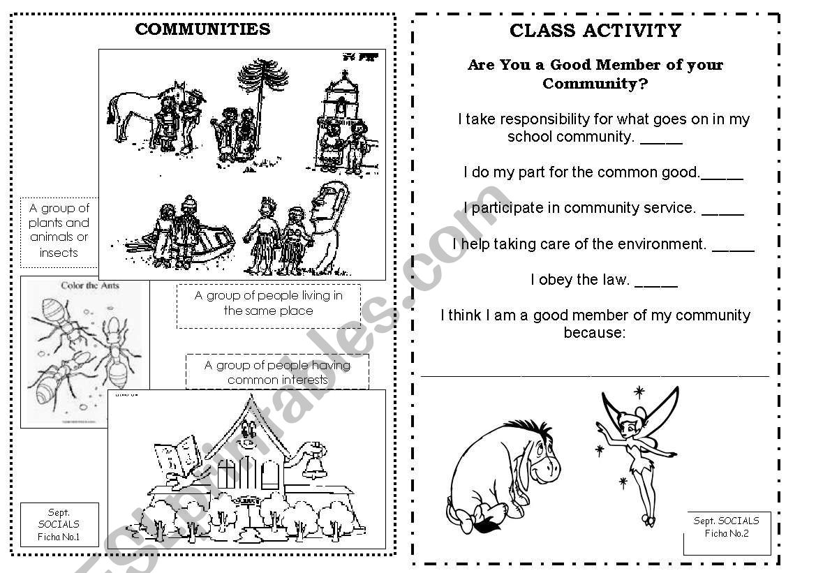 COMMUNITY worksheet