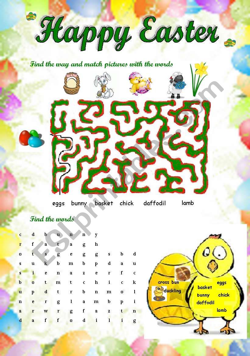 Easter (editable with key) worksheet