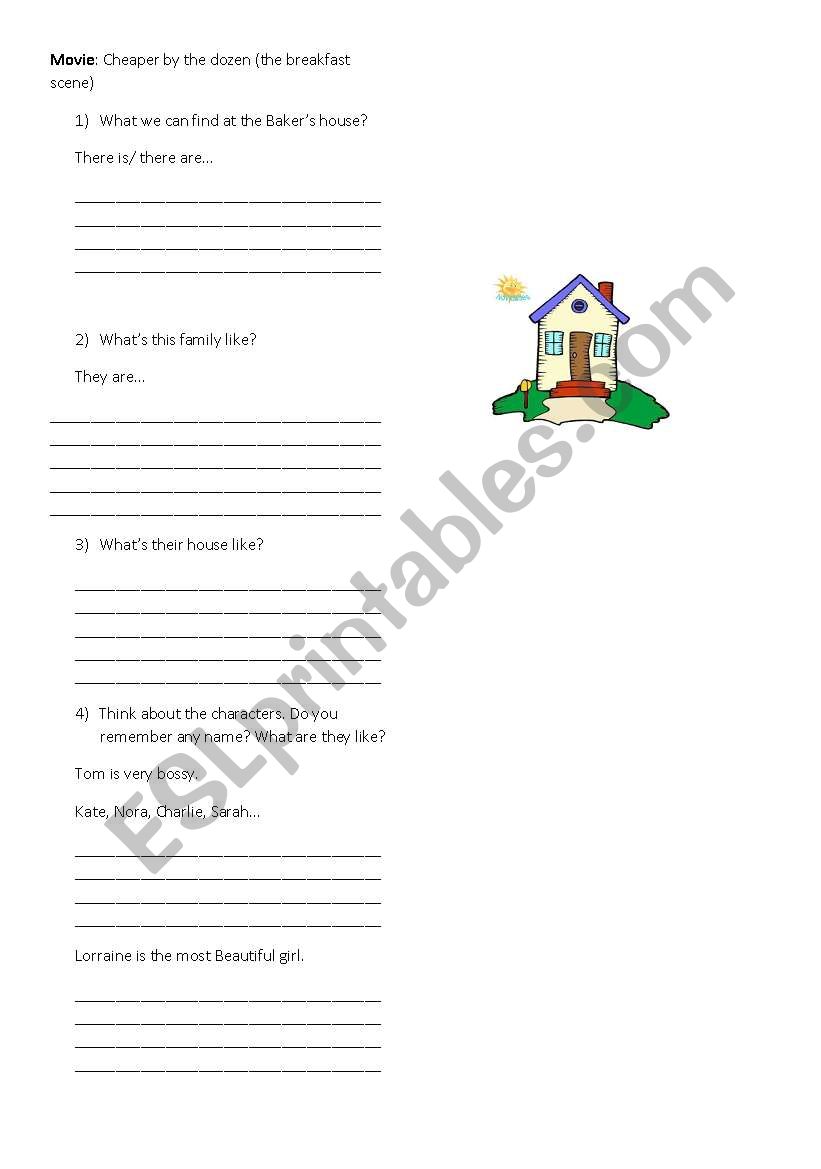 Cheaper by the dozen worksheet