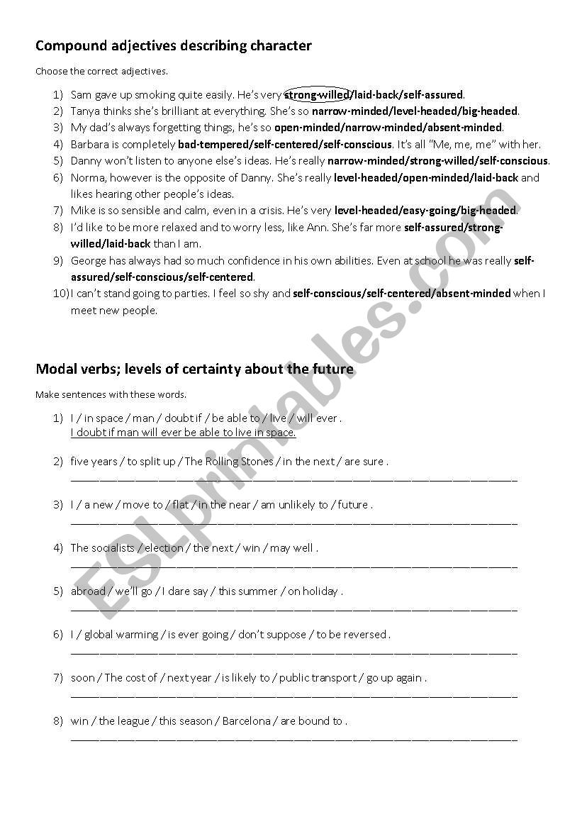 Grammar Review worksheet