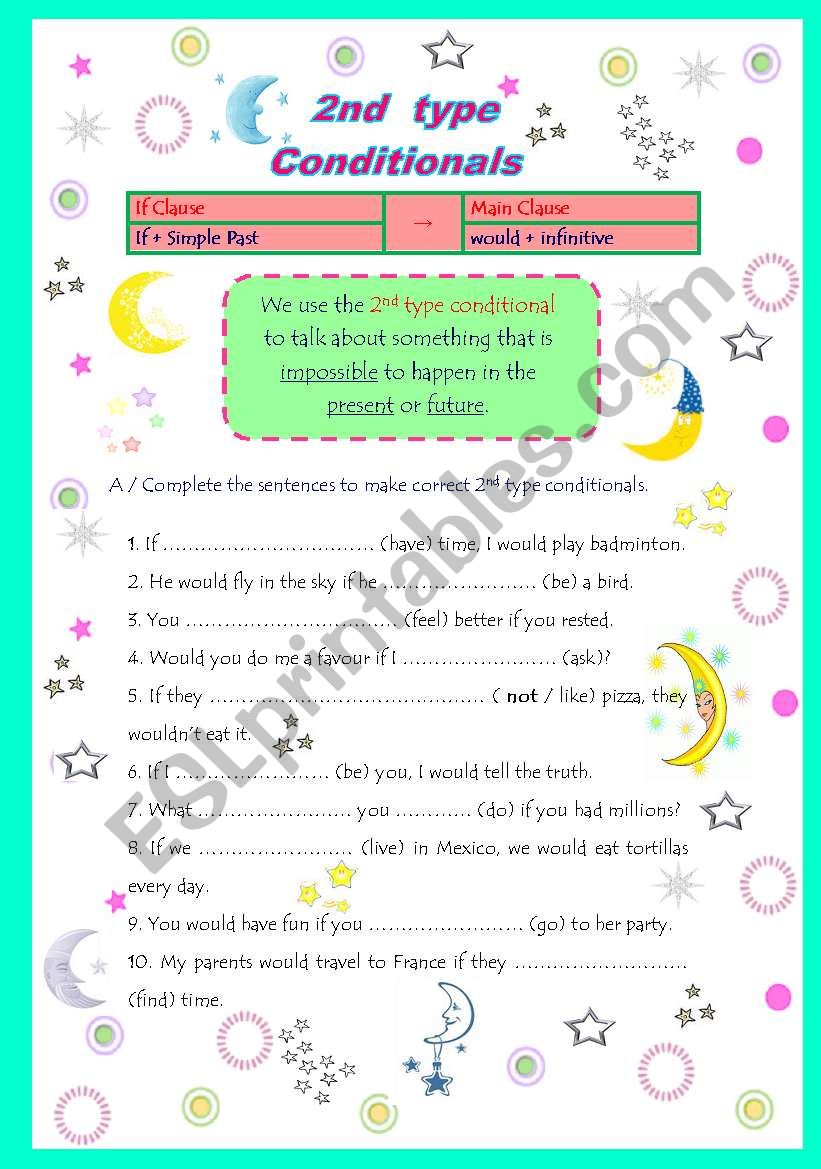 2nd type Conditionals, presentation and practice