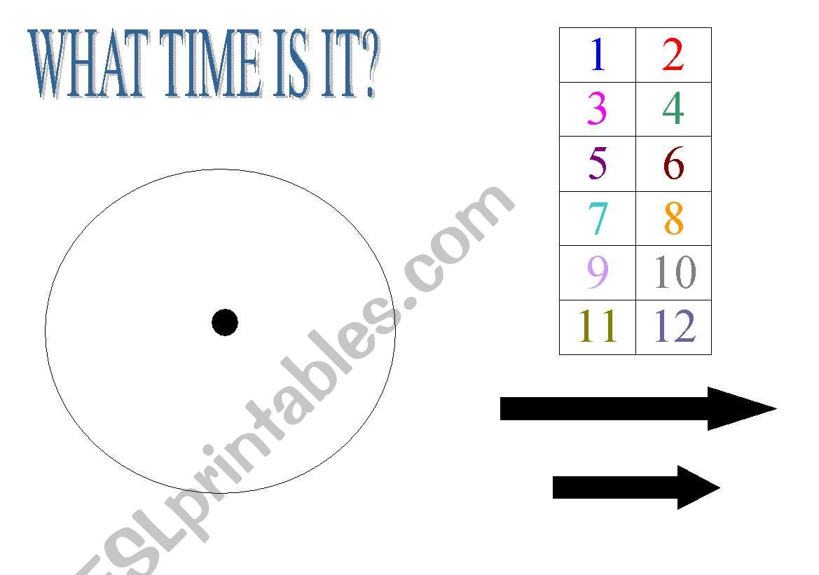 WHAT TIME IS IT? worksheet