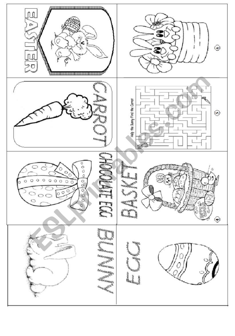 Easter minibook worksheet