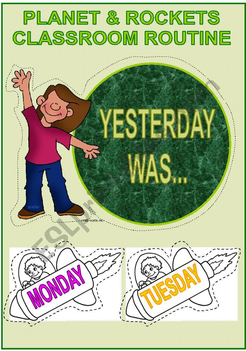 DAILY CLASSROOM ROUTINE- Yesterday was