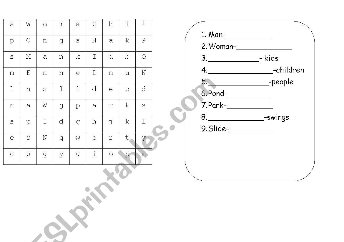 Irregular Nouns worksheet