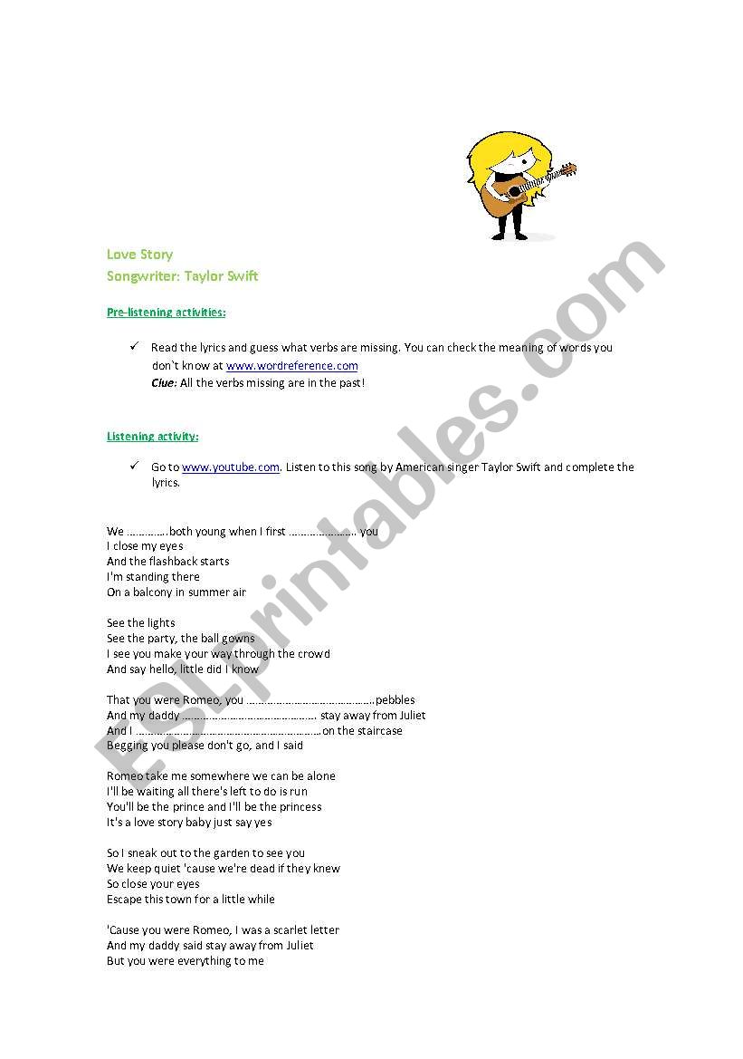 Song worksheet