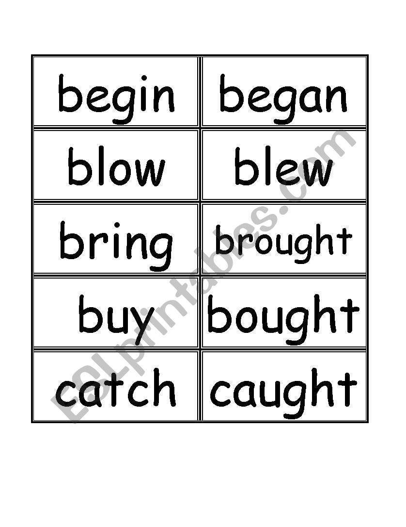 past of verb worksheet