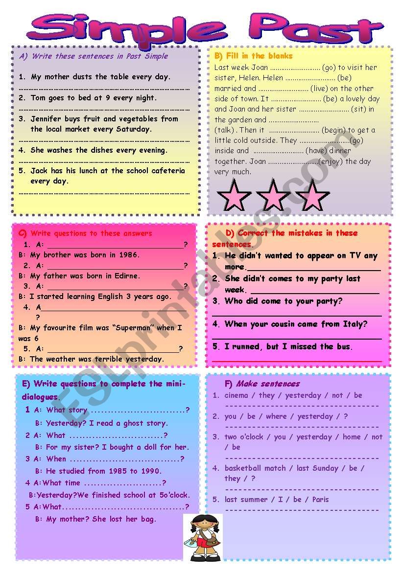 PAST TENSE worksheet