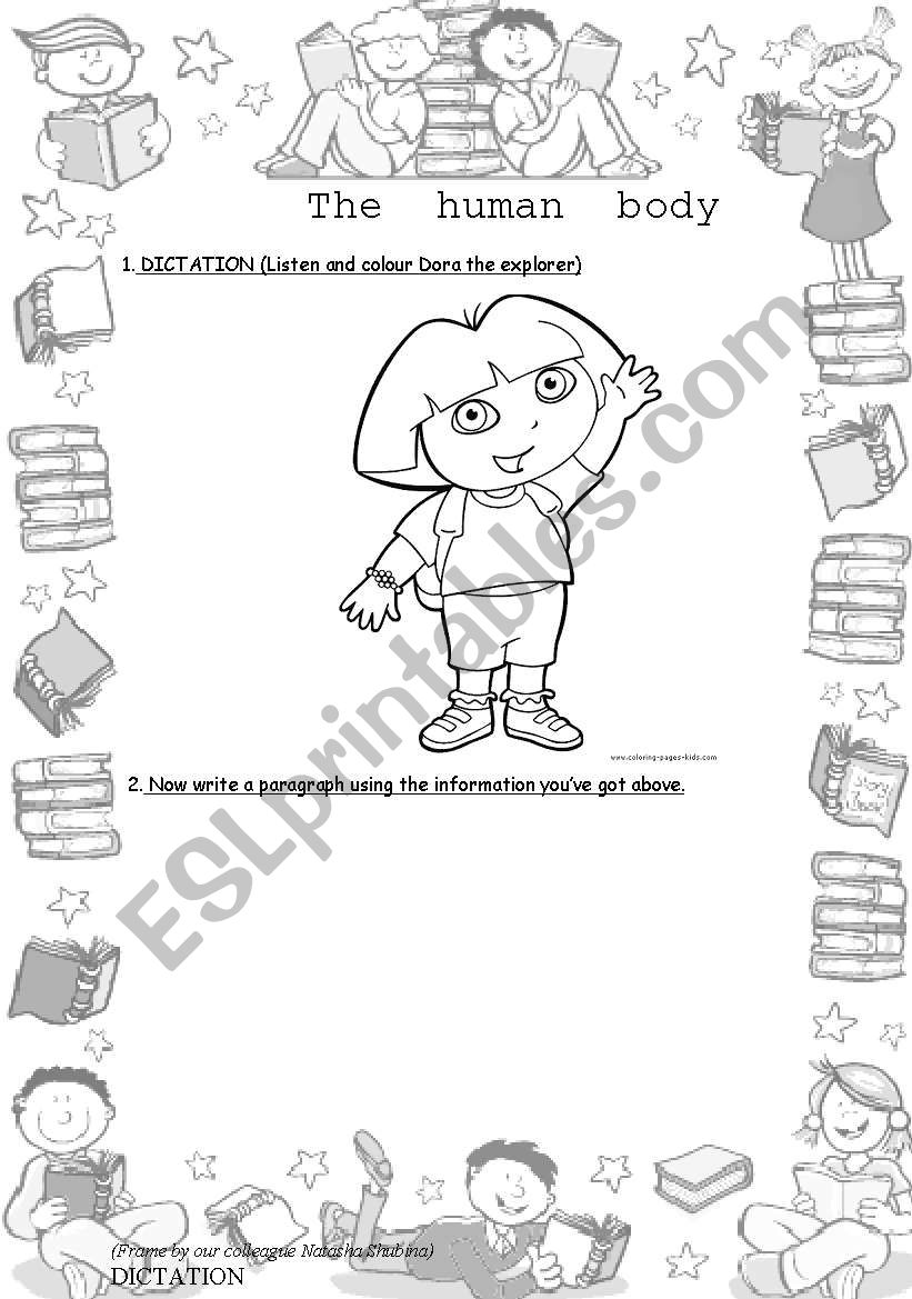 The human body worksheet
