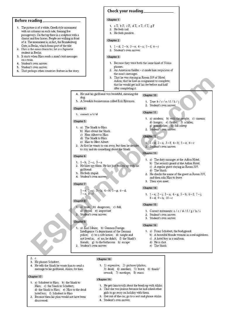 The Berlin Express worksheet