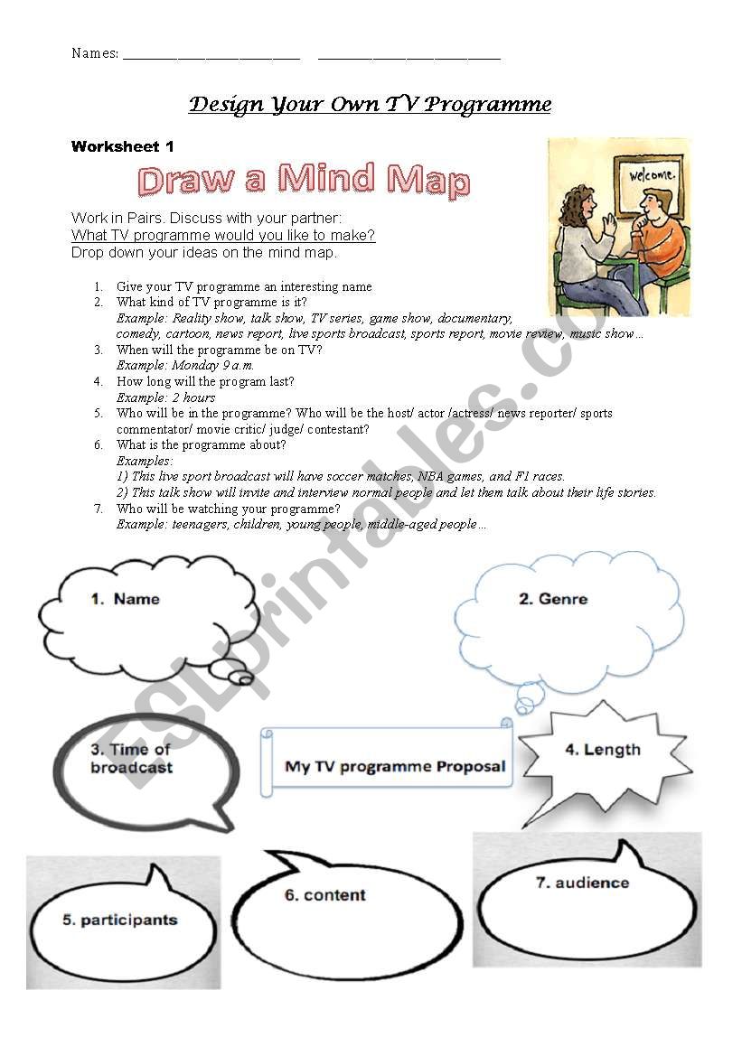 Design your own TV programme worksheet