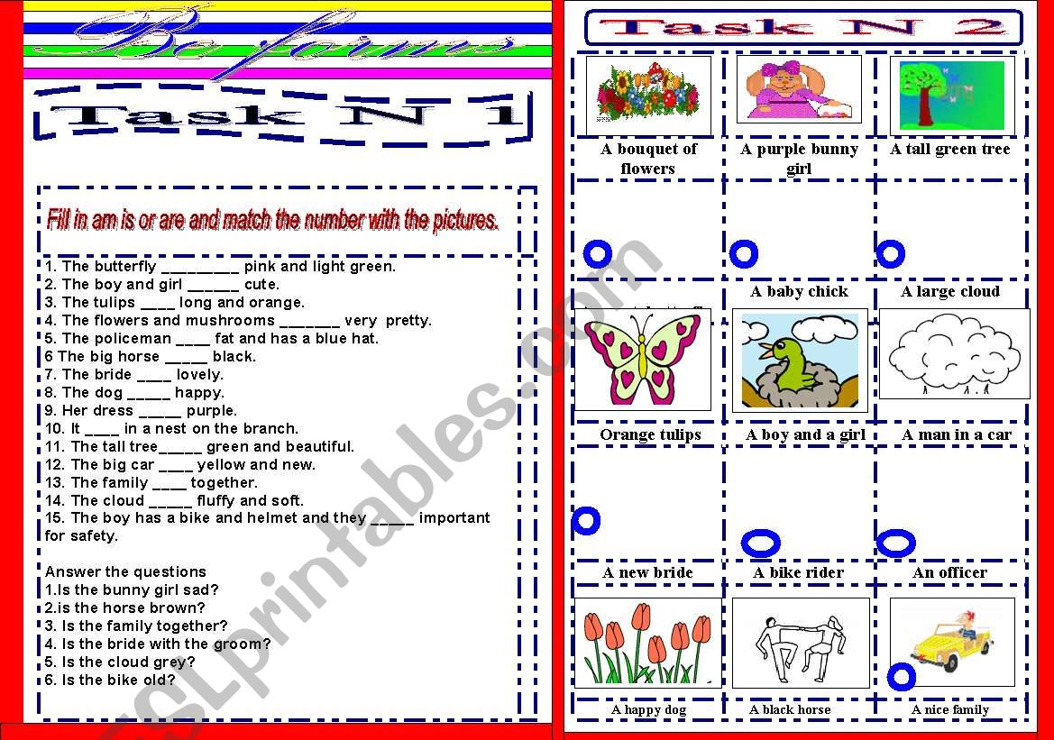 Be Forms two worksheets worksheet