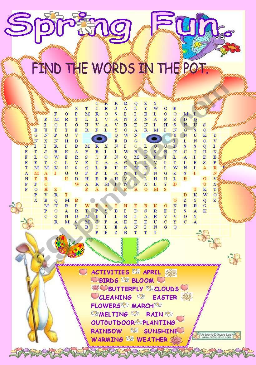 SPRING FUN. worksheet