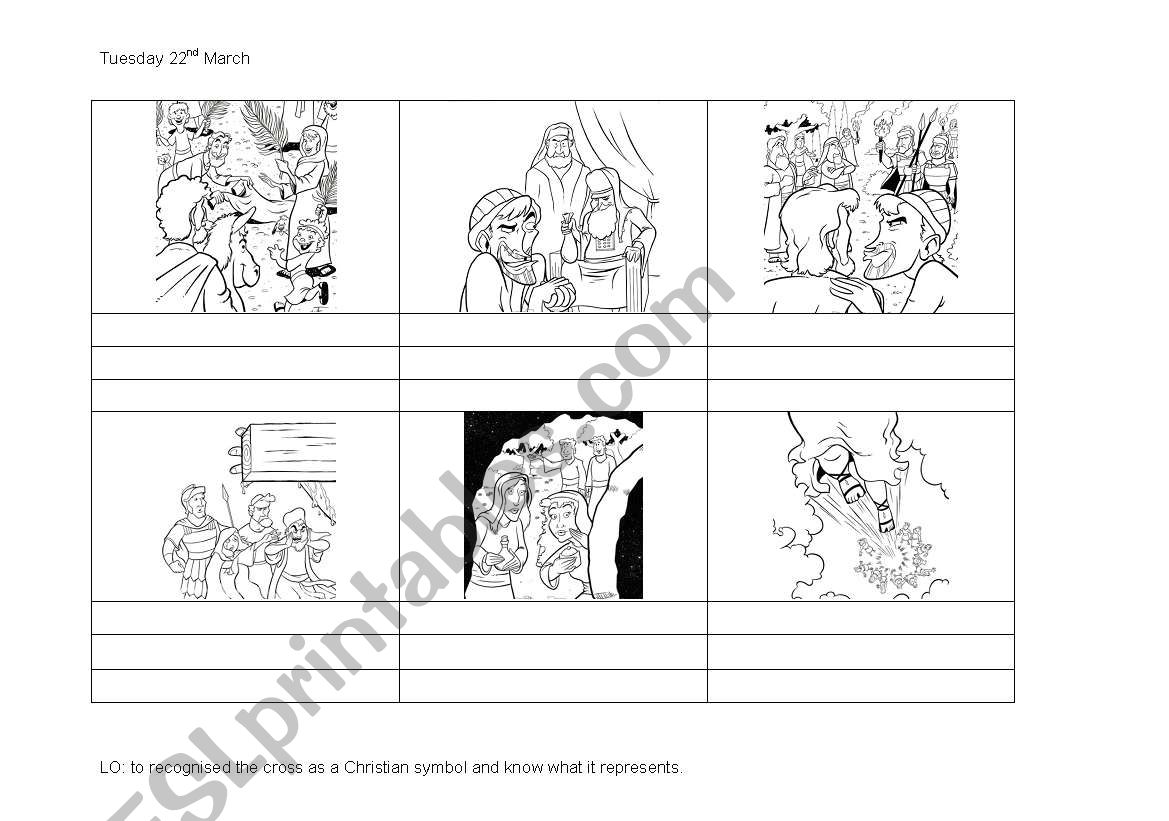 easter story worksheet