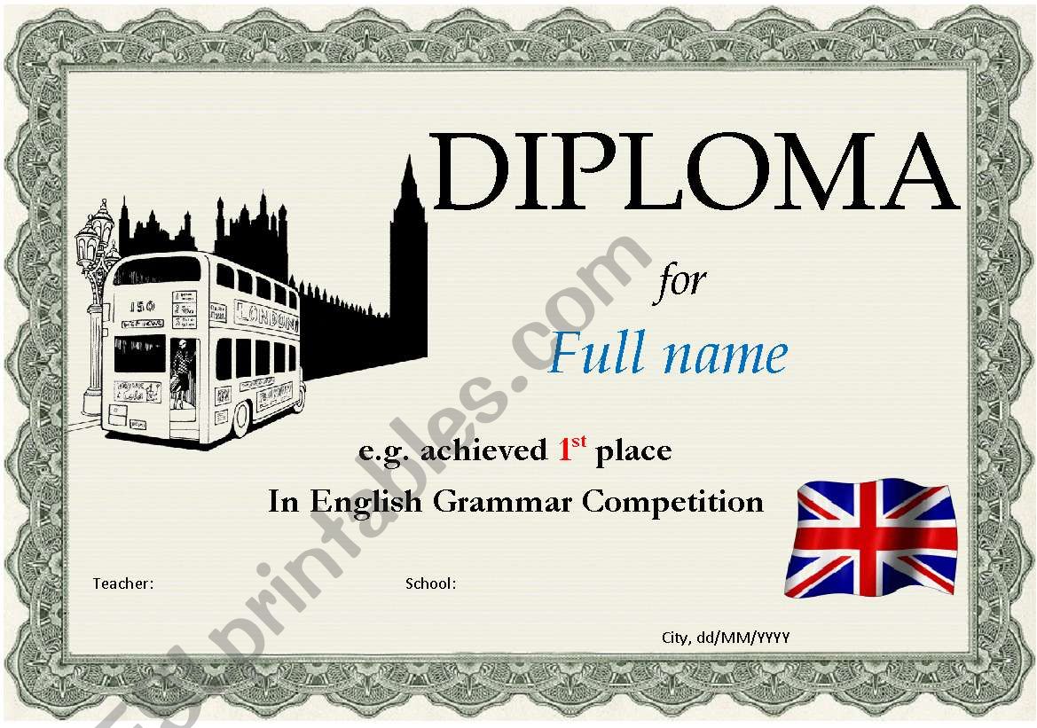 Diploma 2 worksheet