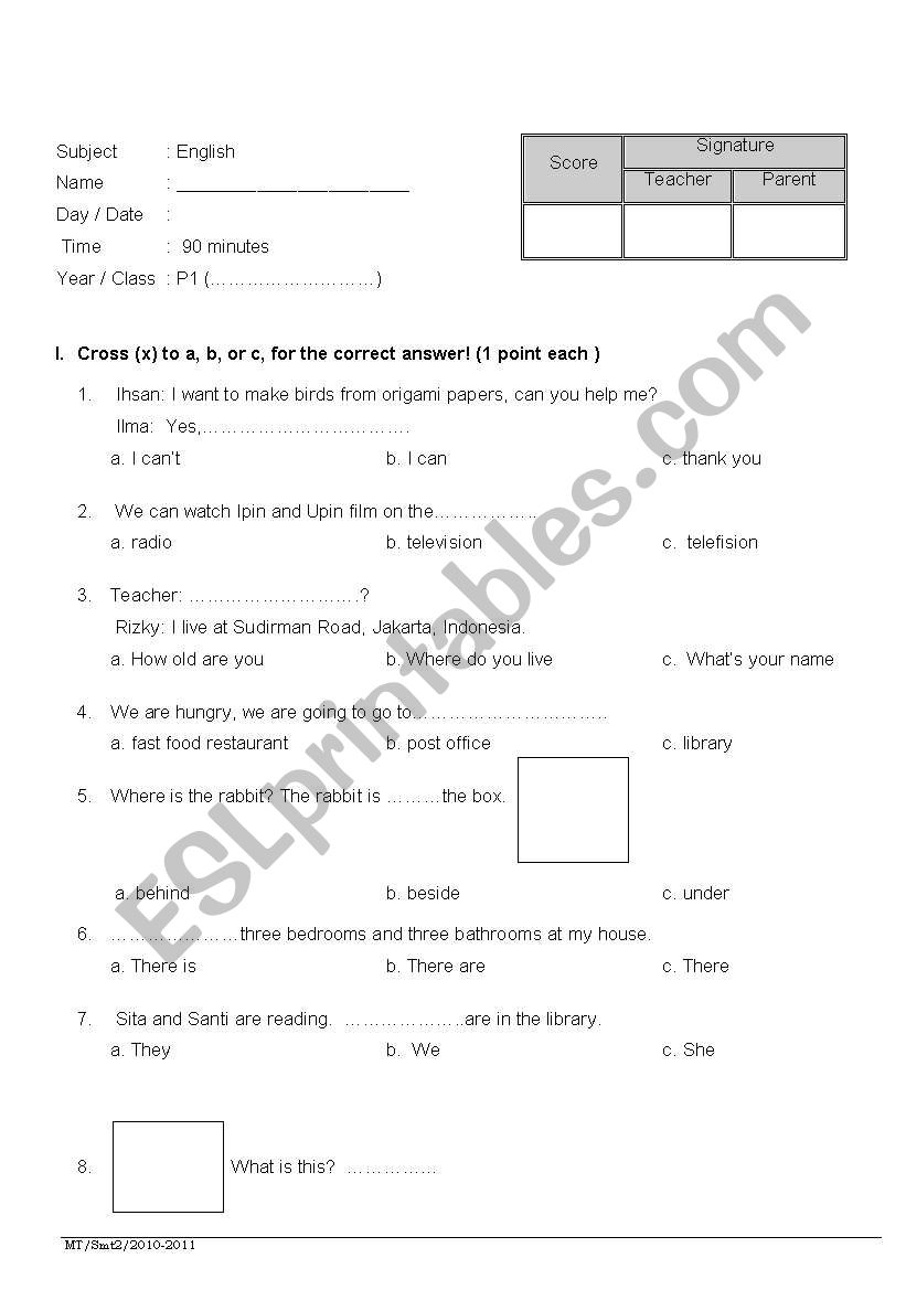 worksheet worksheet