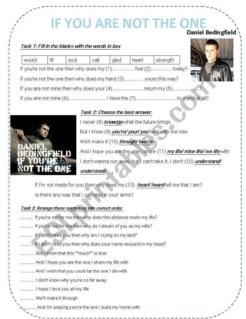 ENGLISH SONG WITH ACTIVITIES worksheet
