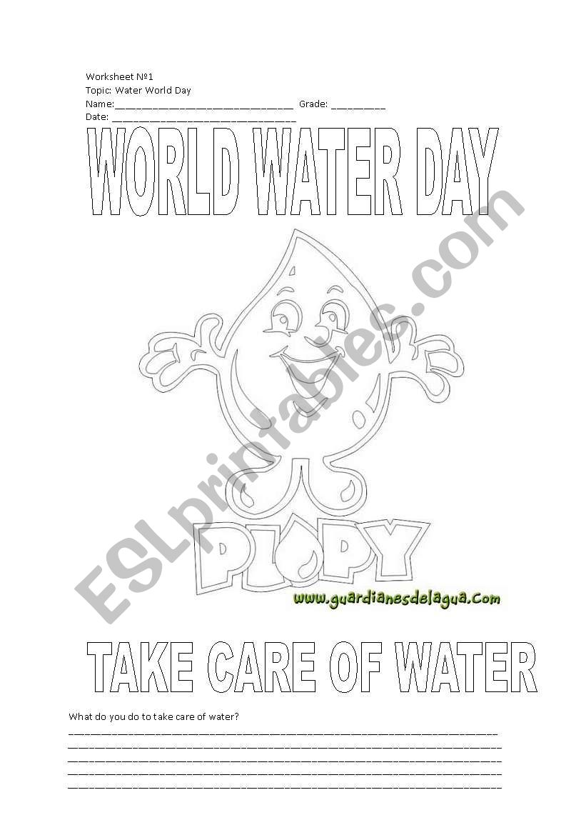 World Water Day worksheet