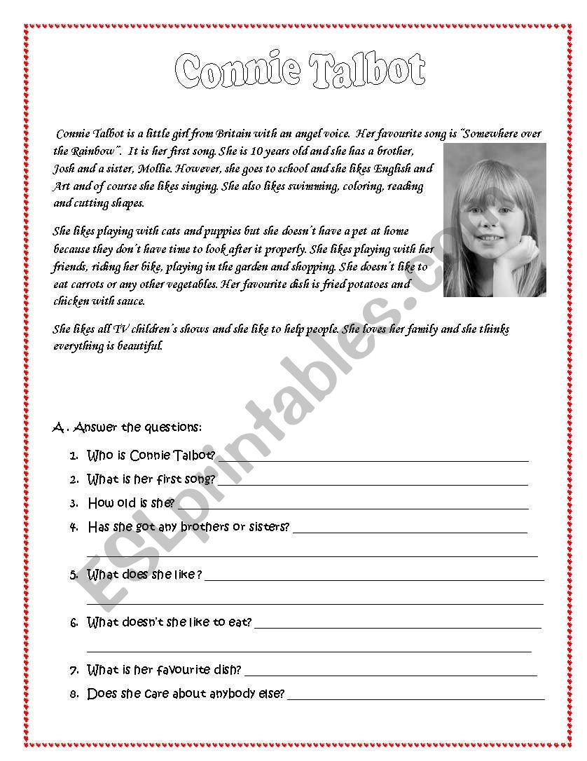 connie worksheet