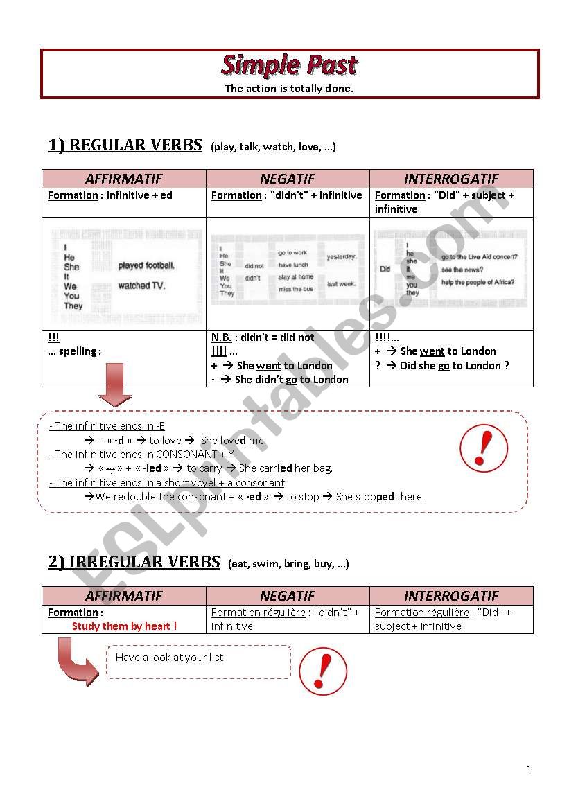 Simple Past - Past Continuous theory + exercises 6 PAGES !!!