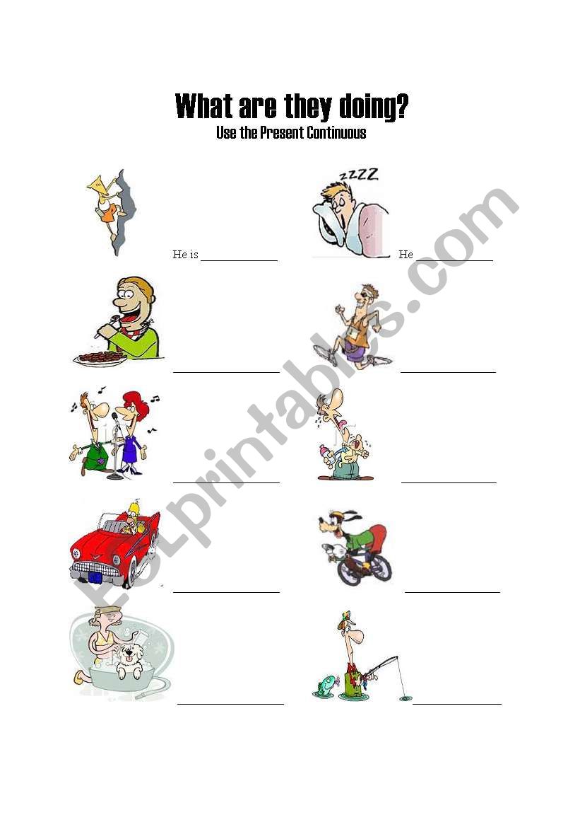 What are they doing? worksheet