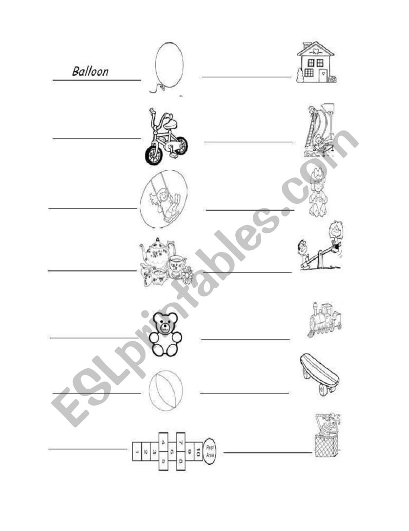 Toys worksheet