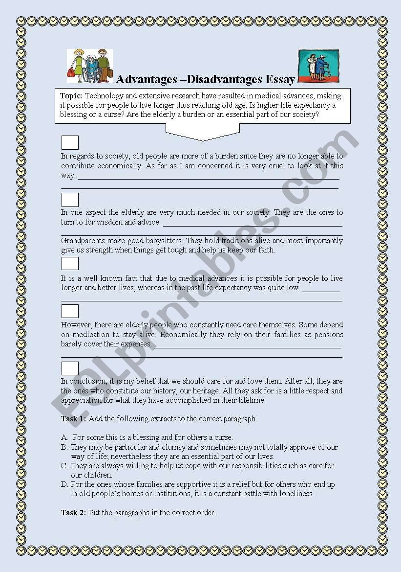 Opinion essay-Higher life expectancy.