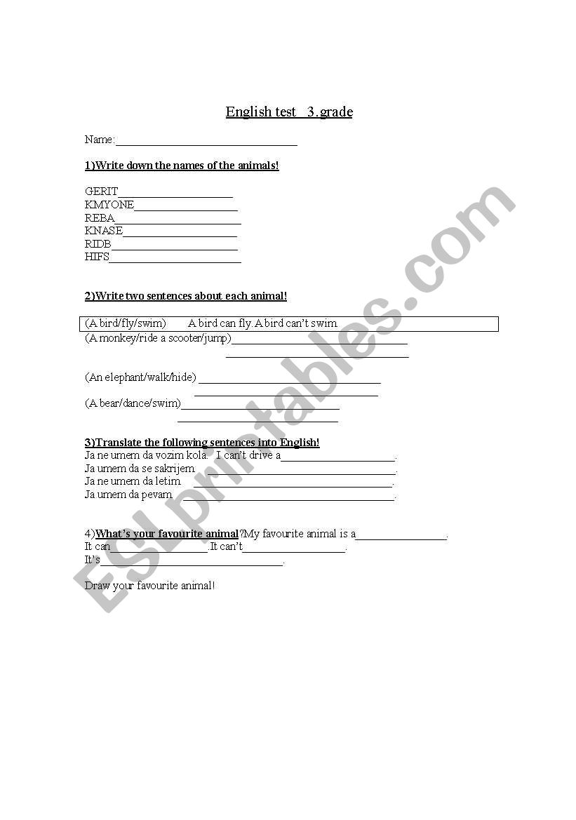 can,canīt.....What can animals do? can,canīt.....What can animals do?