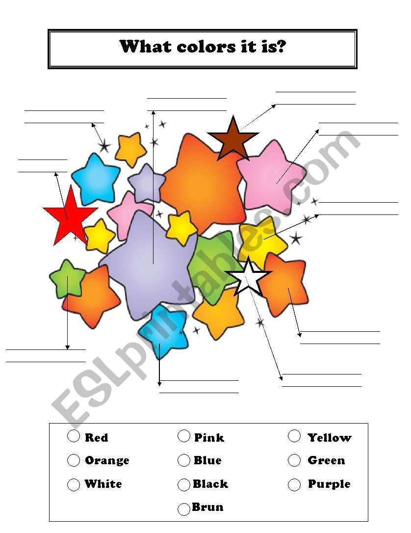 What colors it is? worksheet