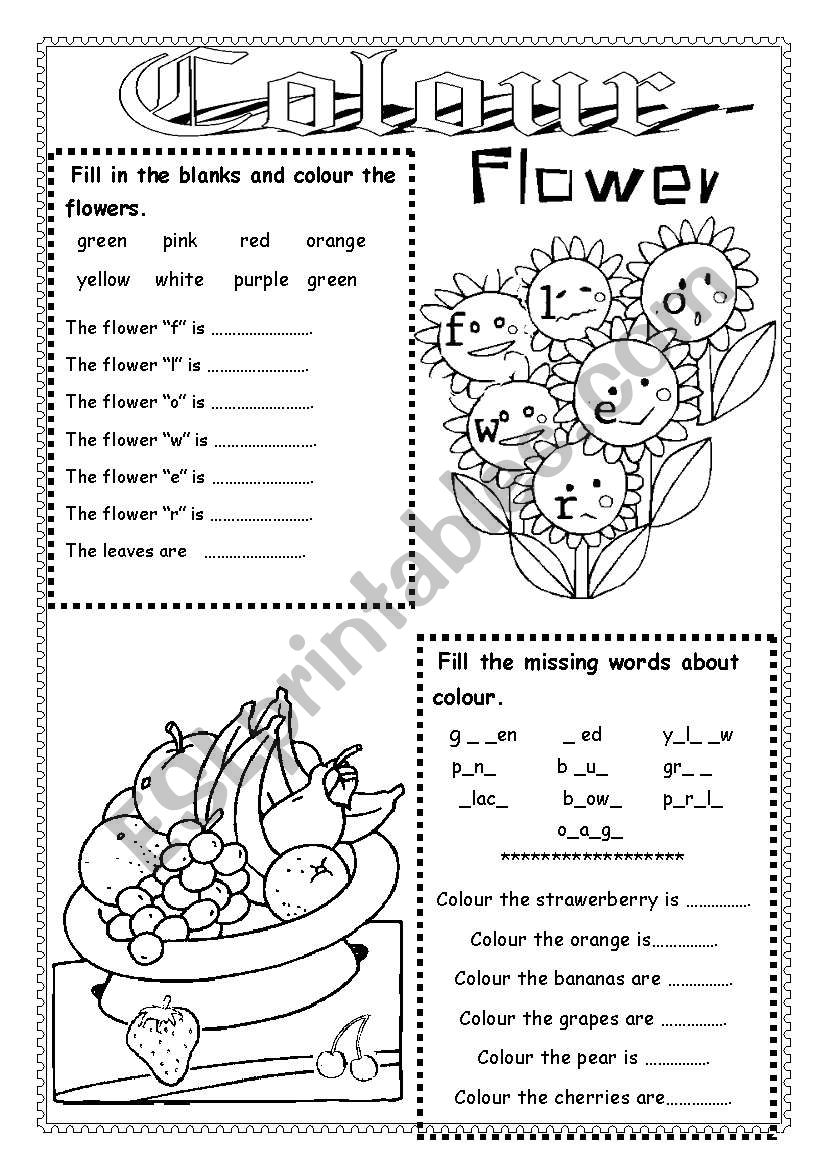 Colour worksheet