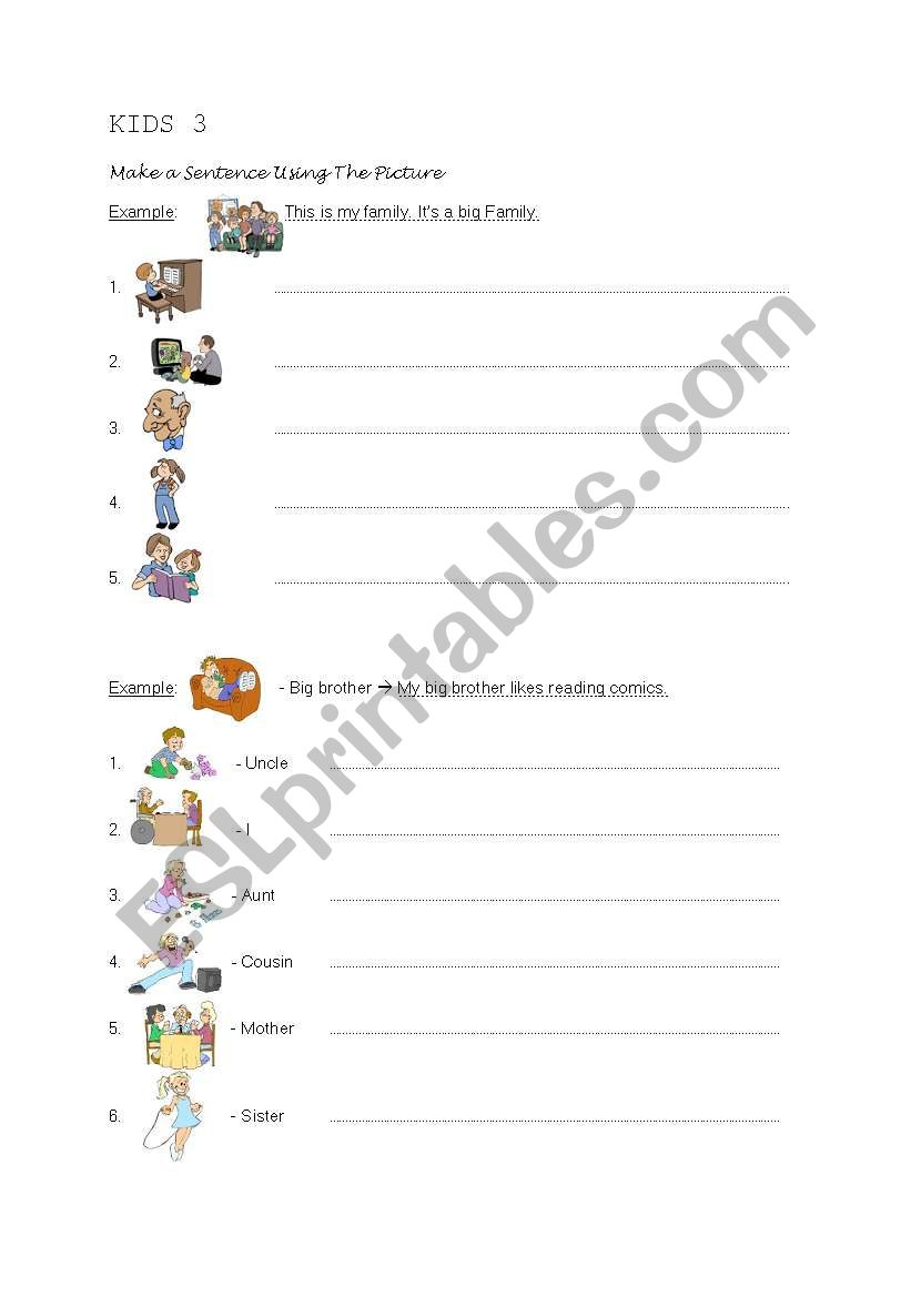 Review Family worksheet