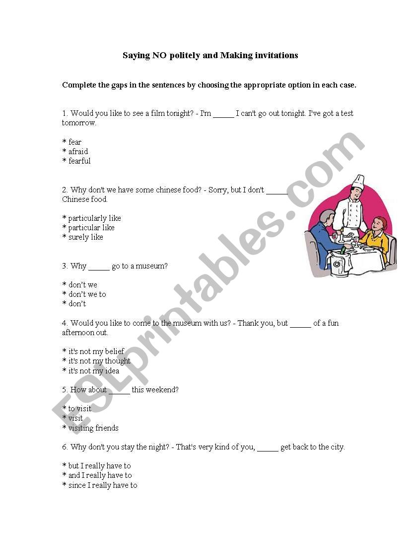 Language Functions worksheet worksheet
