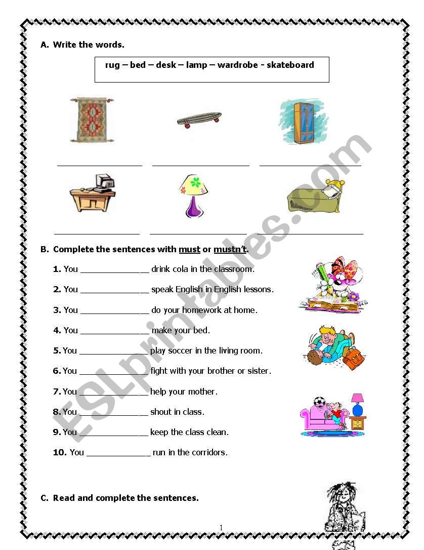 must worksheet