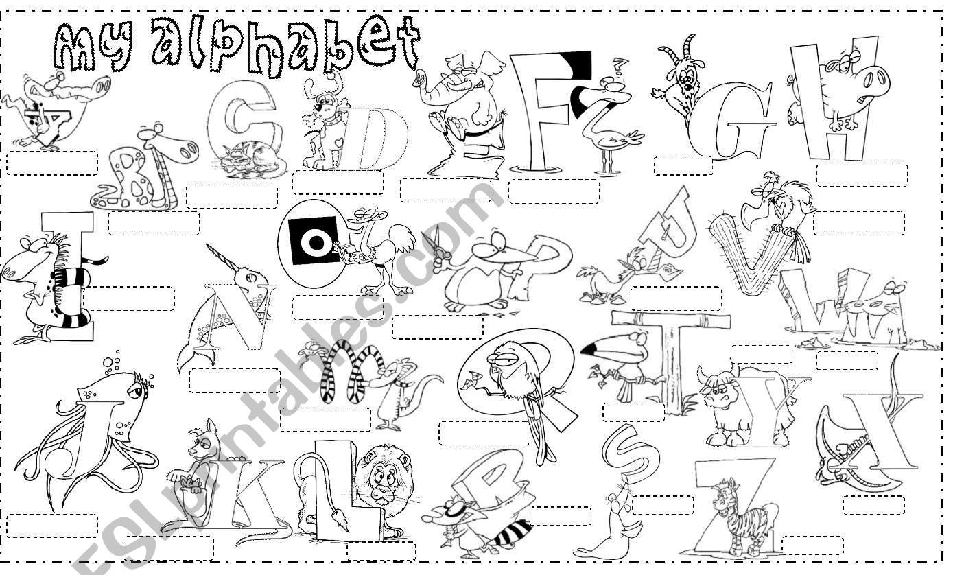 alphabet worksheet