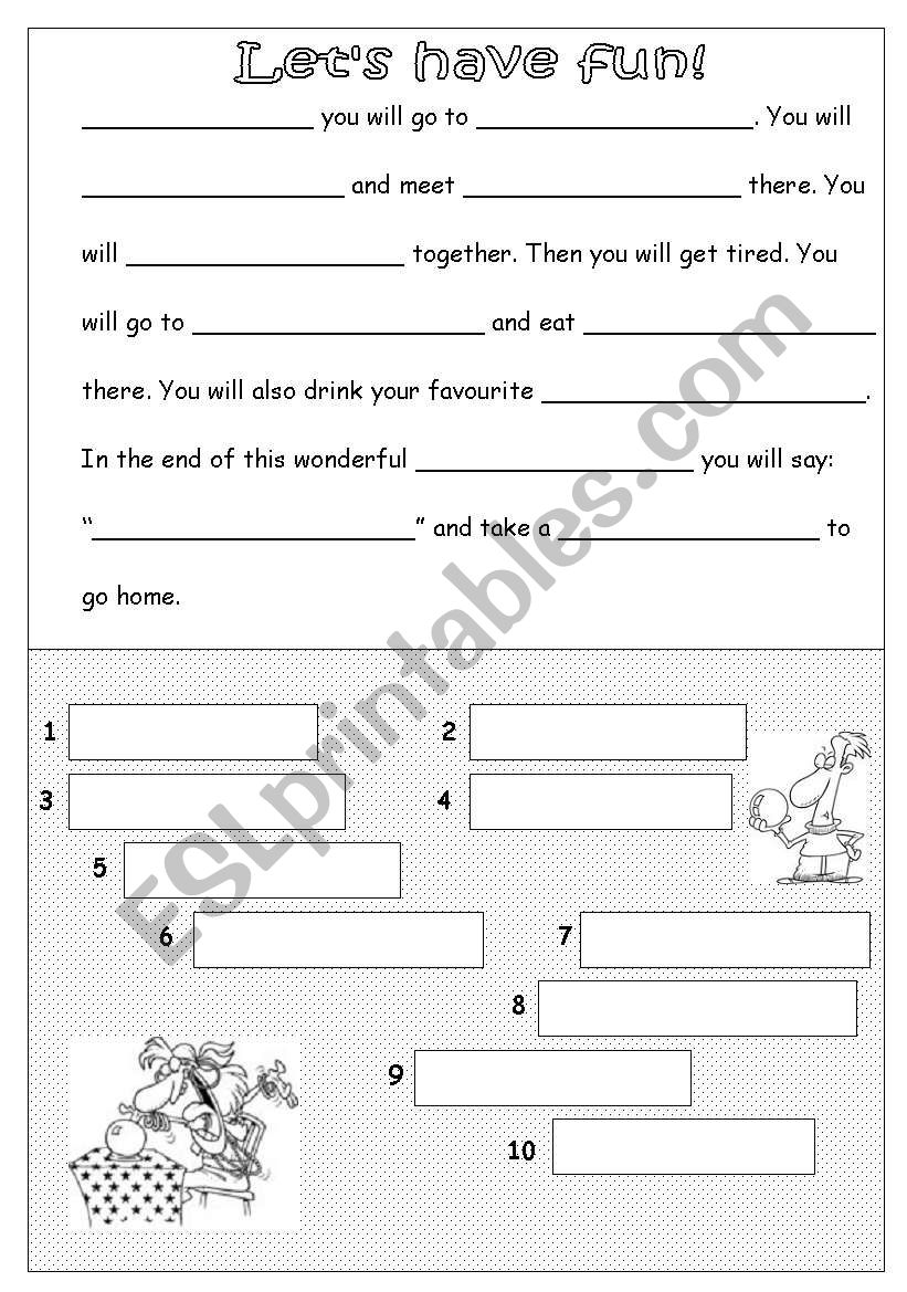 Funny fortune-teller! worksheet