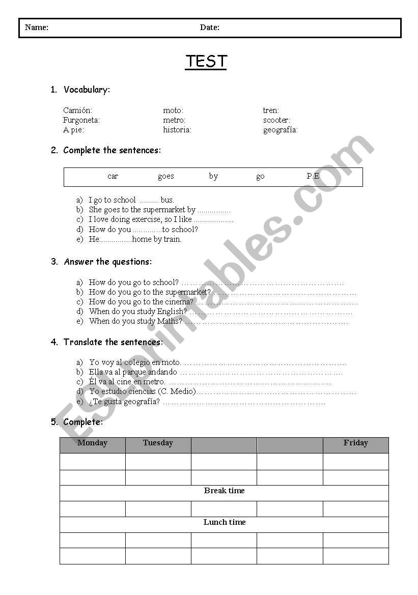 Exam Surprise 4 UNIT 5 worksheet