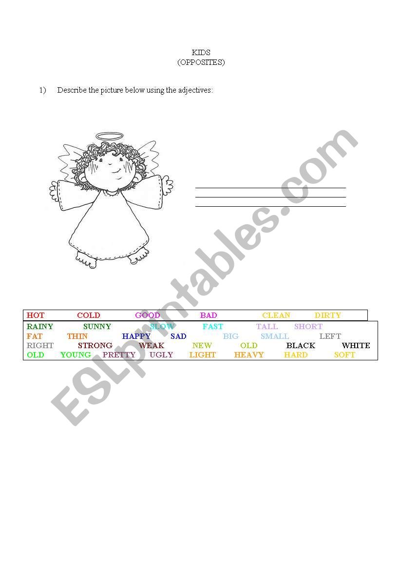 Adjectives  worksheet