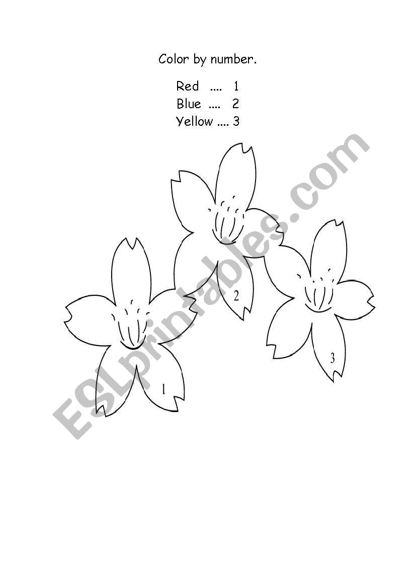 Color by Number worksheet