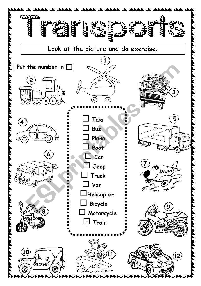 Transport worksheet