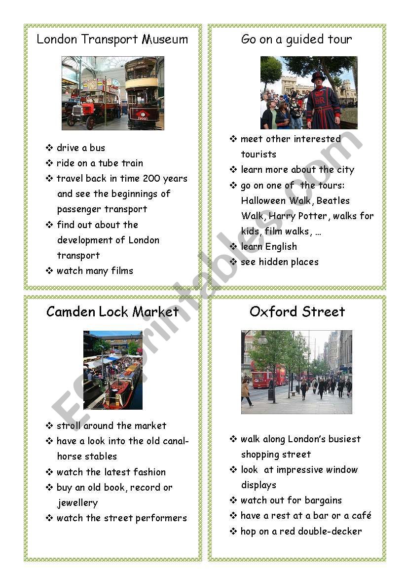 London sights 6/6 worksheet