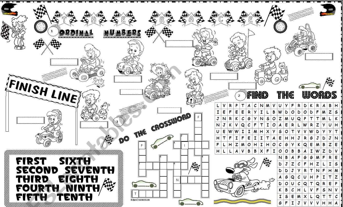 ordinal numbers worksheet