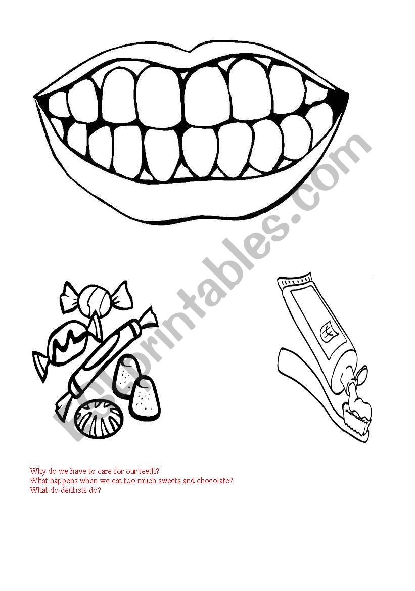 Teeth care worksheet